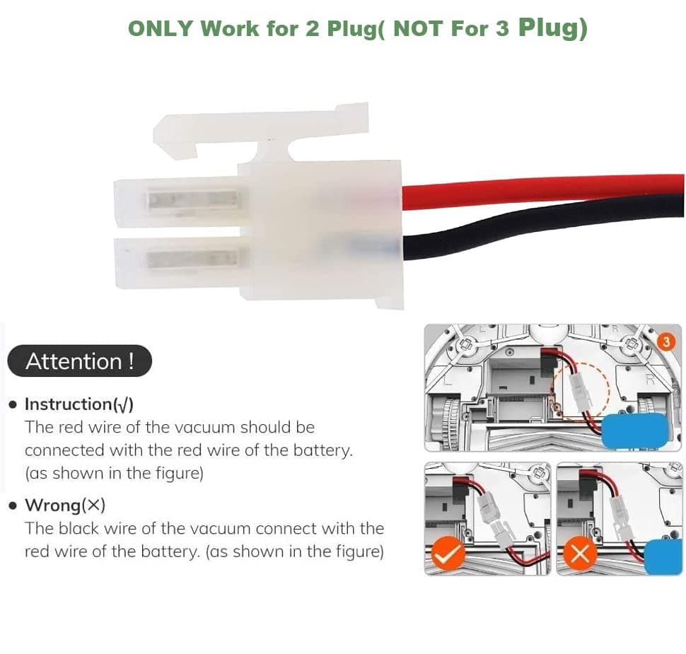 14.8V 3000mAh Battery Replacement for ILIFE A4s, A4s pro, A6, A7, A8, A9, A10, V7, V7s Plus, V7s Pro, V3x, W450 Robot Vacuum