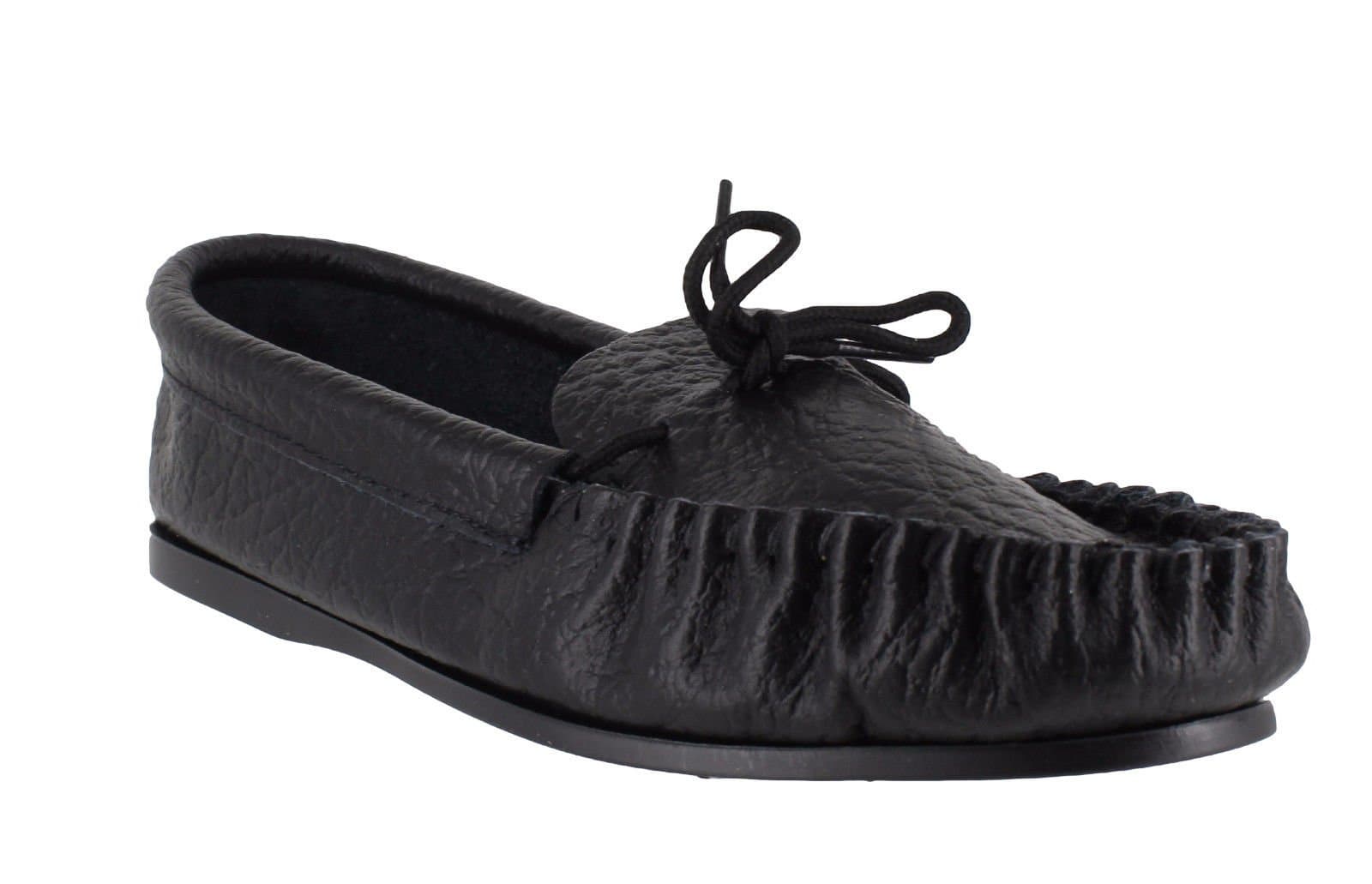 Moccasins Mens British Hand Made Casual Leather Moccs Slippers UK 10 Black