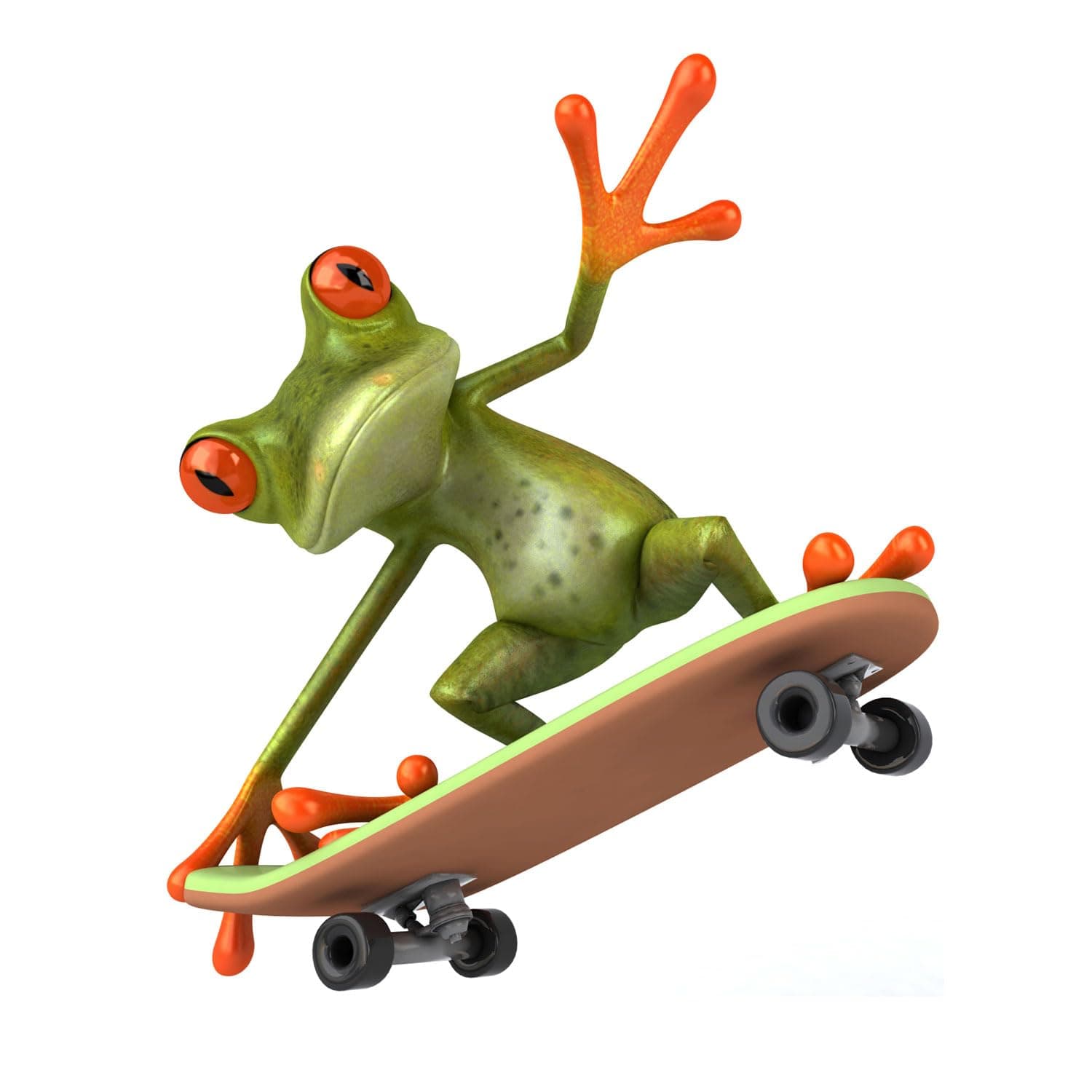 easydruck24deI Car Frog with Skateboard 280 i 12.5 x 15 cm Fun I For Motorbike Moped Scooter Laptop Auto Sticker Bad Stickers Weatherproof