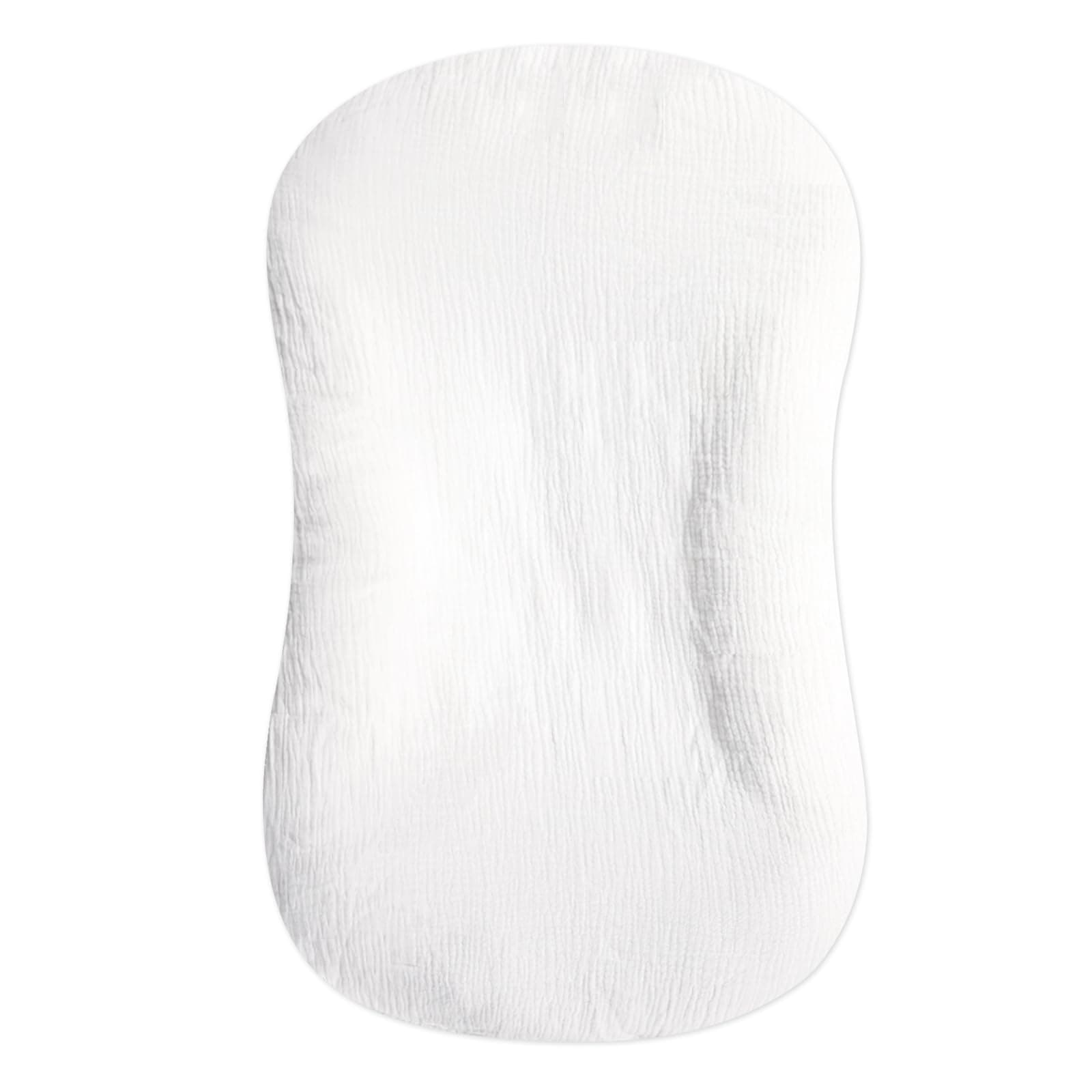 Muslin Baby Lounger Cover Soft Organic Cotton Slipcover Fits Newborn Lounger for Baby Boys and Girls (White)