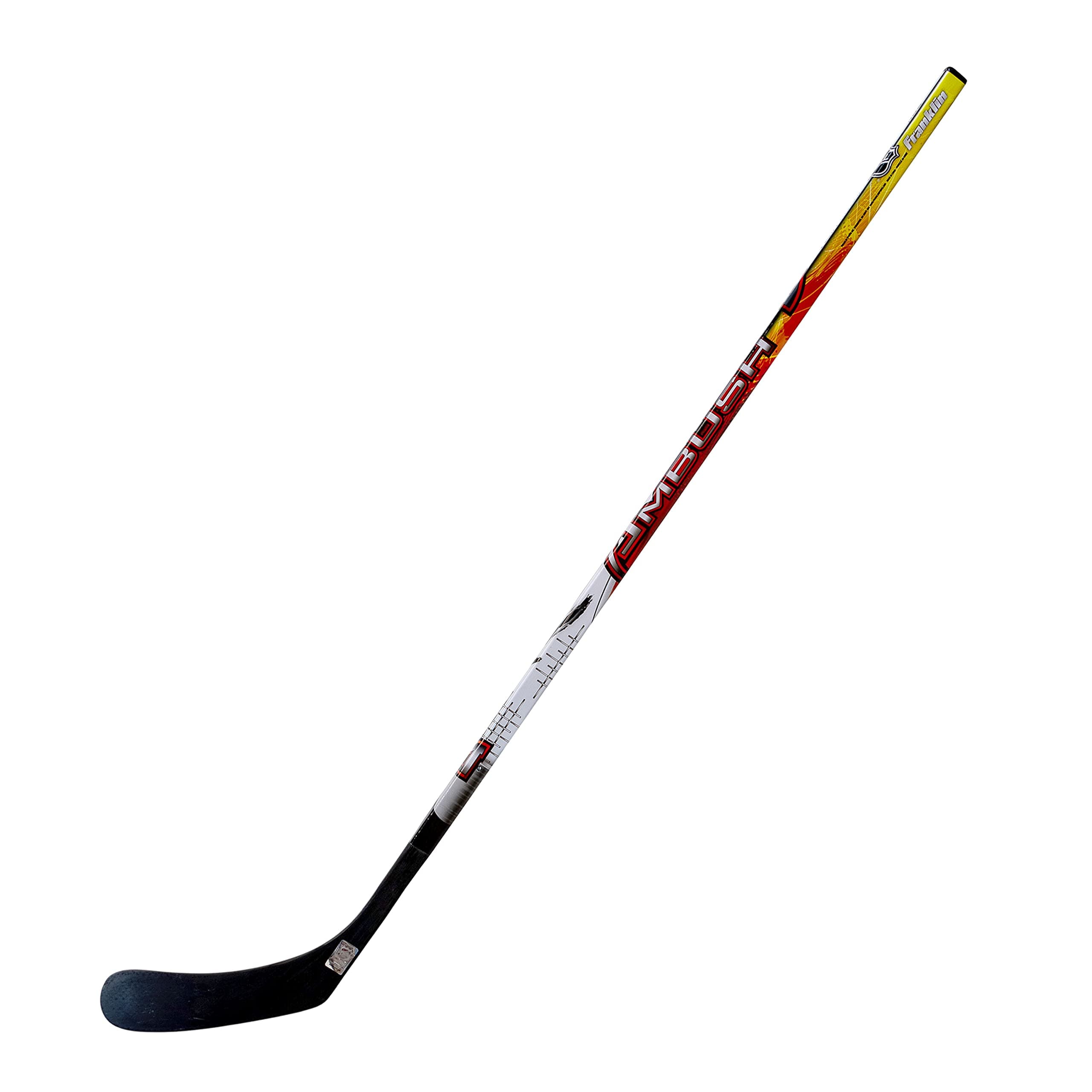 Franklin Sports Street Hockey Sticks - Ambush Junior Street Hockey Stick - Wood and Fiberglass Shaft - ABS Blade - One Piece Stick - 46", 52", 58"