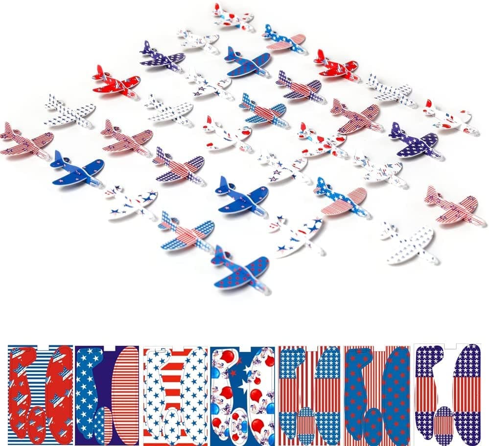 32 Pcs Flying Glider Planes Kids Gift,16 Designs,Glider Planes for Kids,Foam Glider Plane Toy,for Boys and Girls Birthday Party Favors,Classroom Prizes,party favors kids