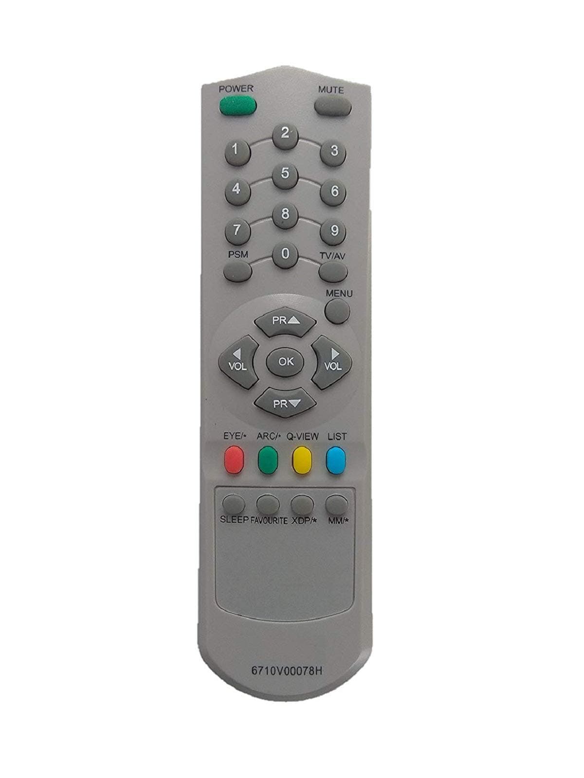 BhalTech 6710V00078H CRT TV Remote Control (Suitable for LG CRT Tv Remote Old Remote Must be Exactly Same) Compatible with LG TV Remote