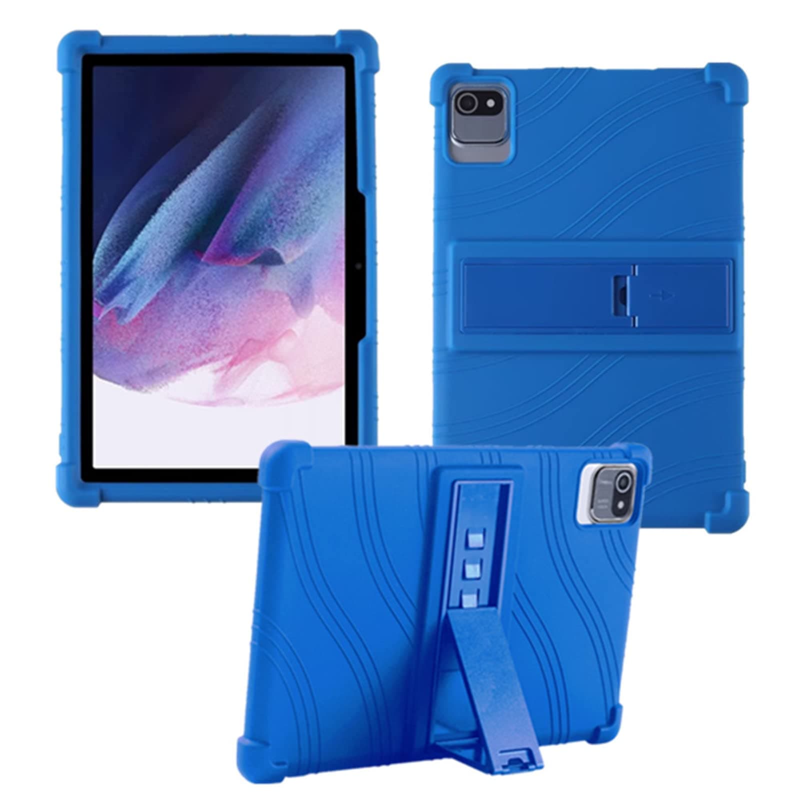HminSen Case for ROWT A10 Tablet 10.1,Kids Friendly Silicone Stand Cover for aiprotablet C20e/ZONKO D115/MB1001 10.1 inch Tablets (Blue)