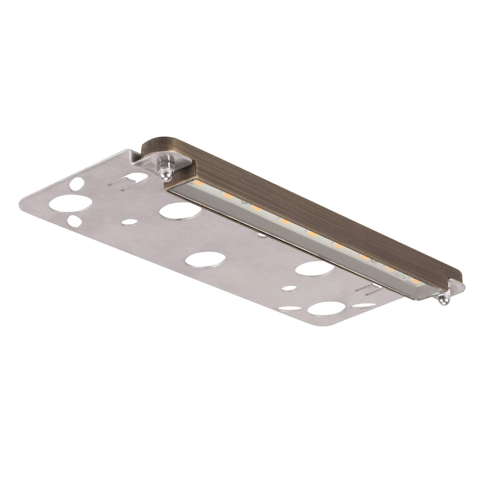 Lighting Factory 5.5" LED Hardscape Retaining Wall Paver Light, 10-Pack - 2700K Warm White 150 Lumen - Antique Bronze Finish - Solid Brass Construction - Stainless Steel Bracket with Mounting Hardware