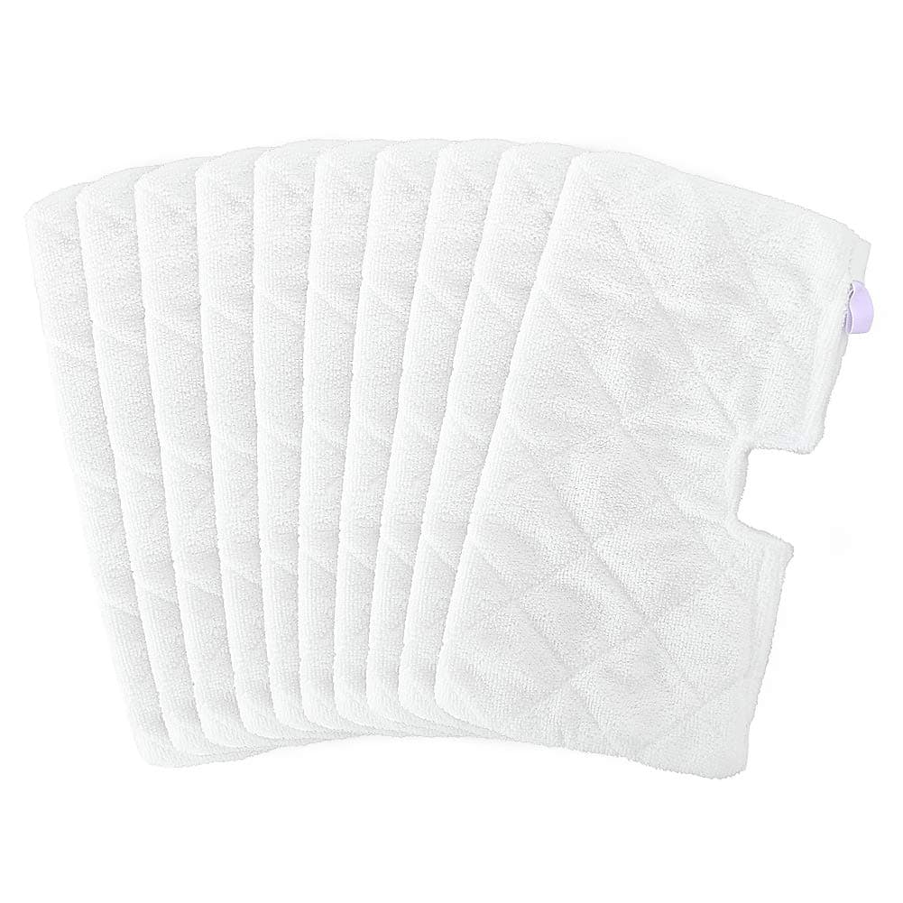Fushing 10Pcs Steam Mop Pads, Washable Microfiber Cleaning Steamer Replacement Pads for Shark Steam Pocket Mop Hard Floor Cleaner S3500 Series S3501 S3550 S3601 S3601D S3801 S3801CO S3901 SE450 S2901