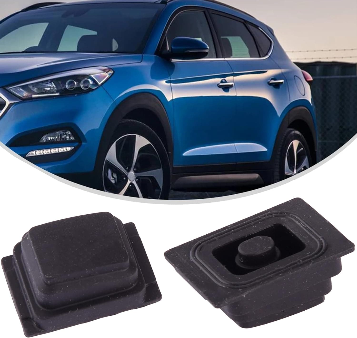 Black Car Exterior Door Handle Buckle Induction Button Fit for Hyundai Tucson 2015-2020 Car Accessory Buttons Exterior Door Handles