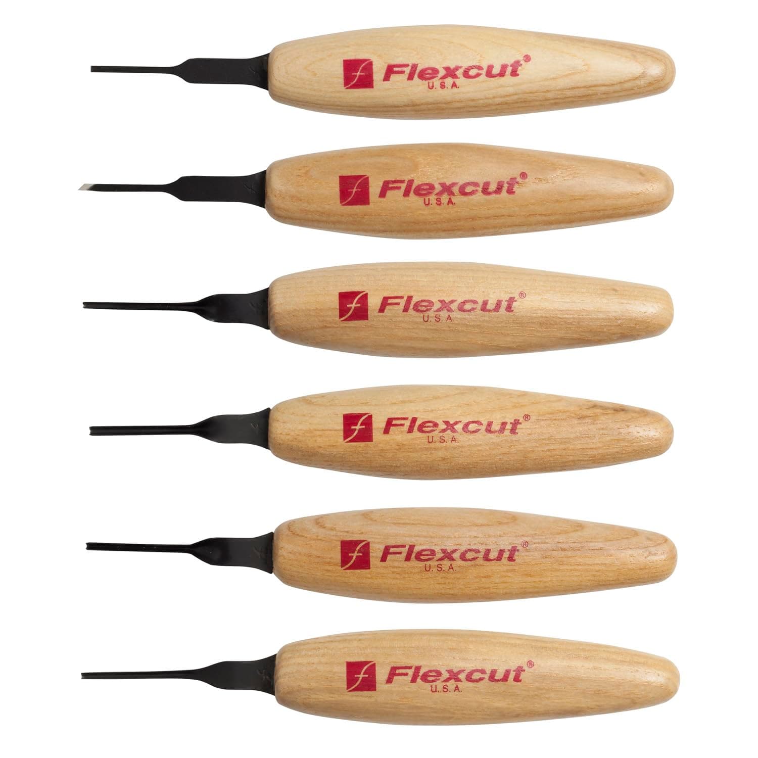 Flexcut, 1.5Mm Mixed Profile Micro Tool Set, Set of 6