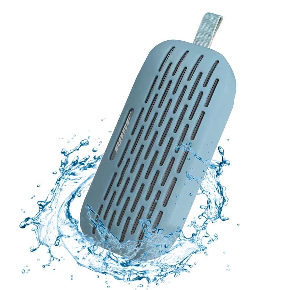 Zaracle Flexible Carrying Case Protect Pouch Sleeve Protector Cover Travelling Case for Bose SoundLink Flex Bluetooth Portable Speaker (Stone Blue)