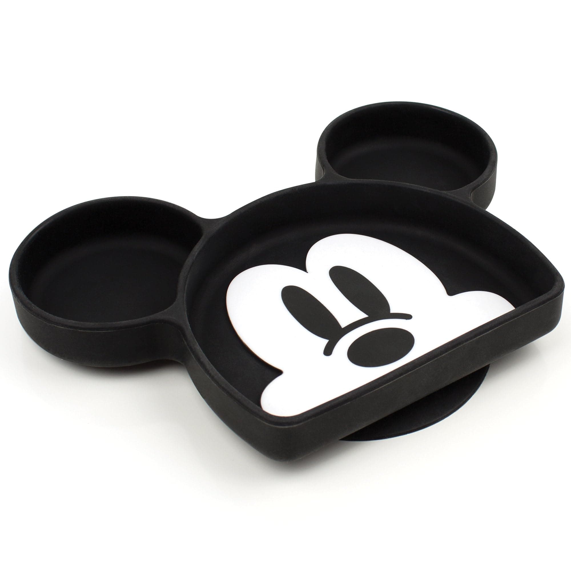Disney Silicone Grip Dish, Suction Plate, Divided Plate, Baby Toddler Plate, BPA Free, Microwave Dishwasher Safe - Mickey Mouse-1 Count (Pack of 1)