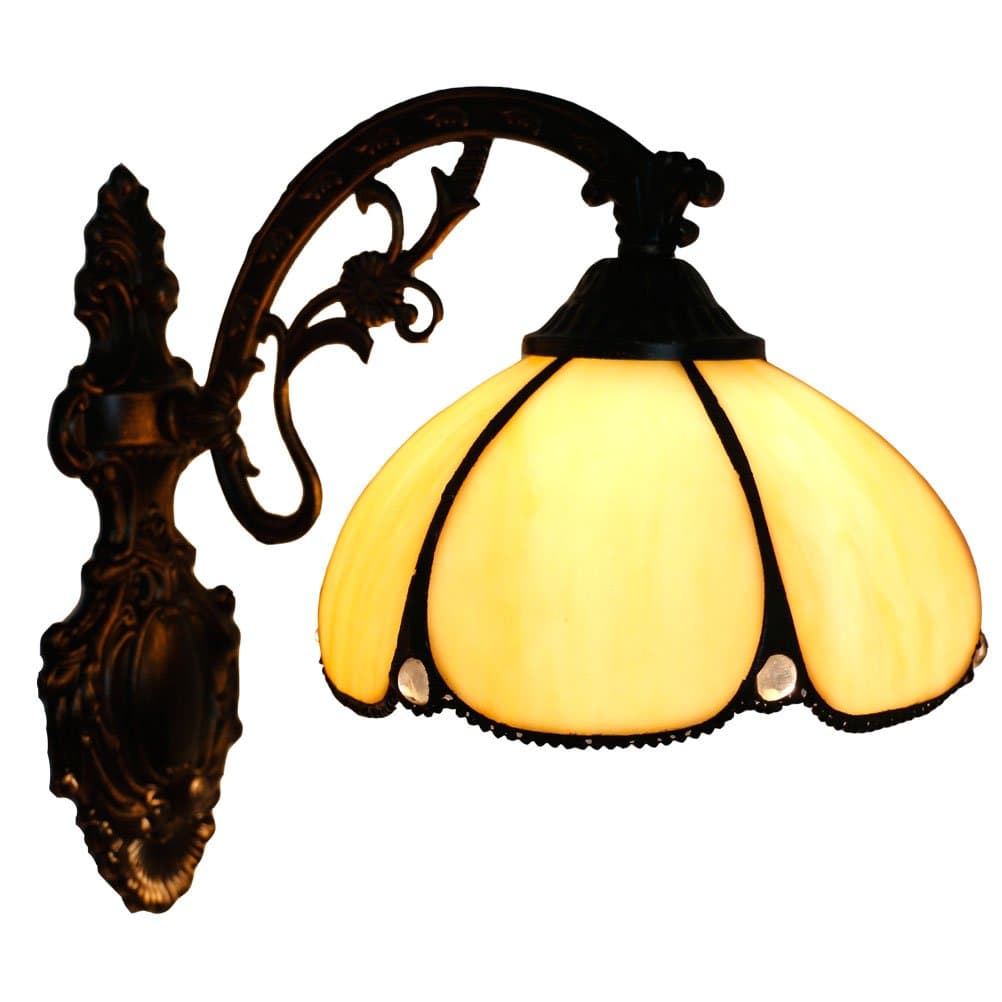 fabakira Wall Lamps Tiffany Wall Lamp Vintage Mini Light Lighting for Indoor and Outdoor Use Sunflower 20 cm Bd024-1