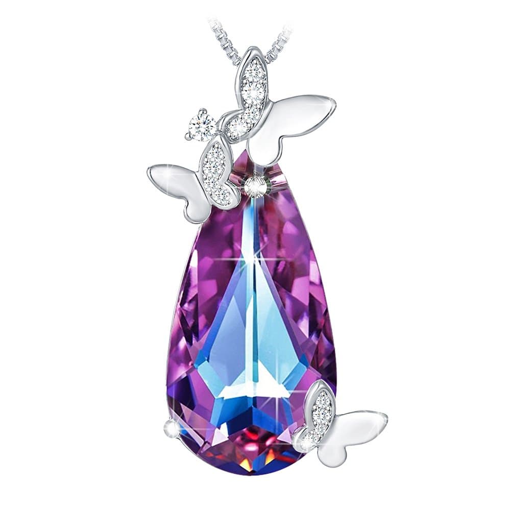 for Her 'Dream of Butterfly' Necklace Women Jewelry Pendant Made with Swarovski Crystal, Birthday Gift for Mom