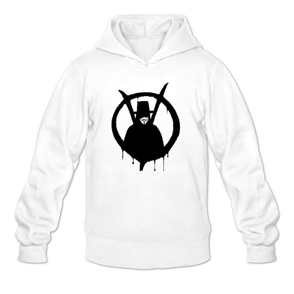 Monni Men's Guy Fawkes Mask V for Vendetta Hoodie Sweatshirt