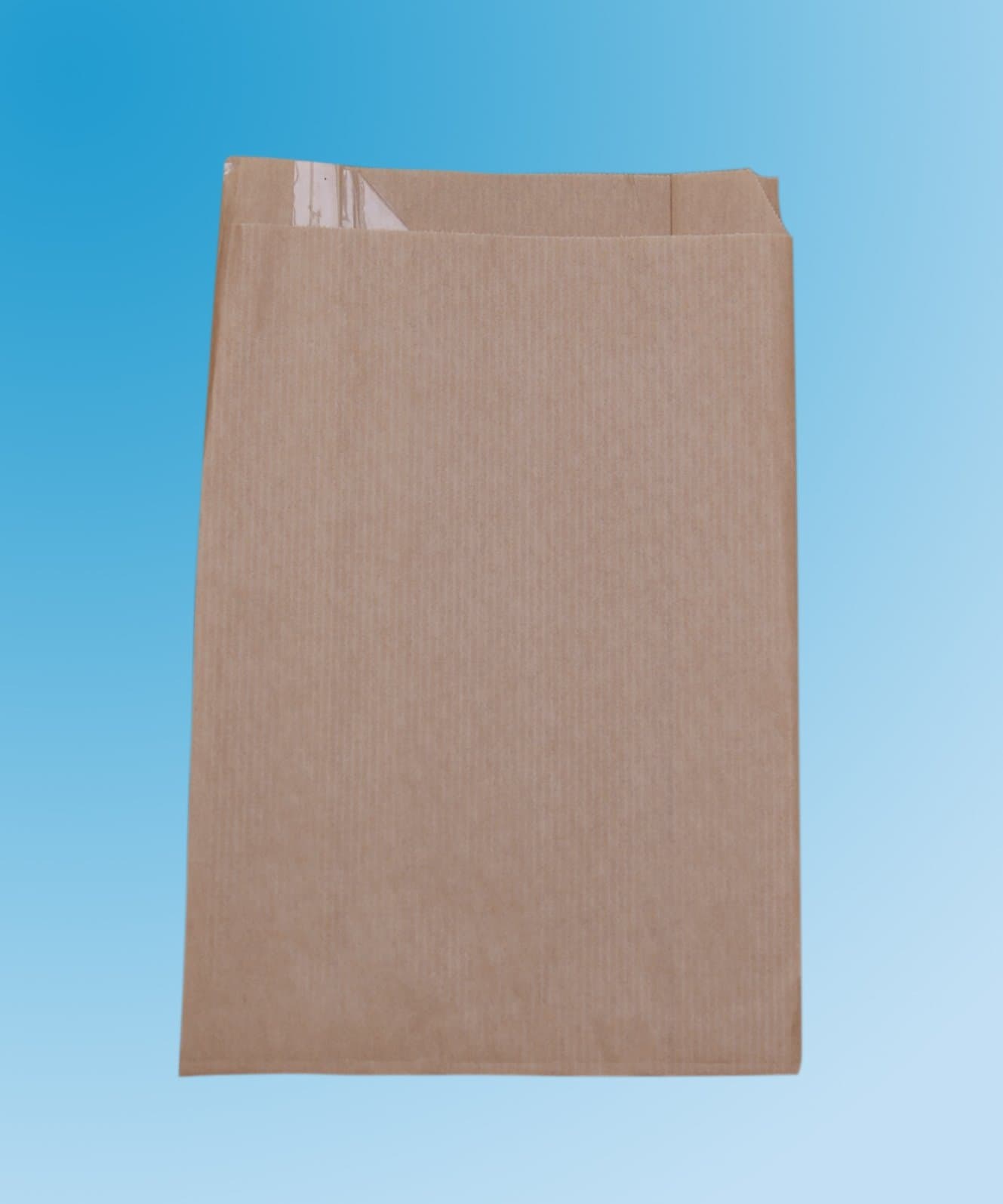 2000 x Bread Bags. Medium Brown Bag with Window. 160+65 x 250 mm (6" x 9" x 10")