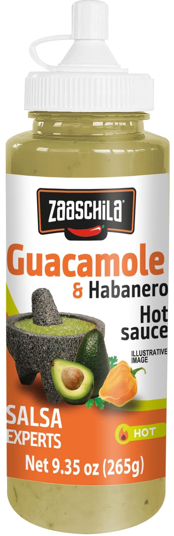Zaaschila Sauce Guacamole & Habanero 9.35oz (265g) 1 unit (packaging may vary)