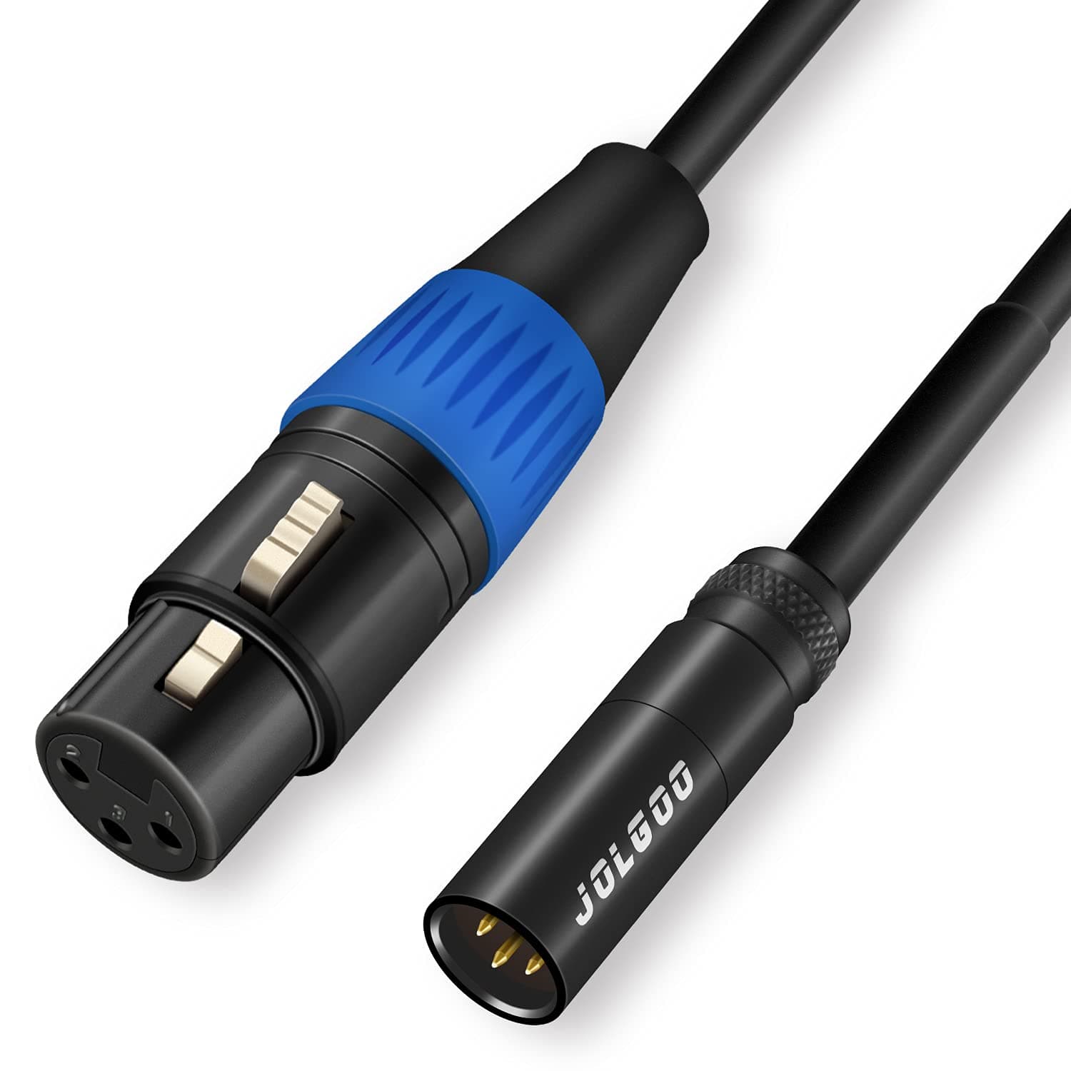 6.6ft 3-Pin Mini XLR Male to XLR Female Adapter Cable for BMPCC 4K/6K, Video Assist 4K, Sharp 8K, Rode Mic Pro+