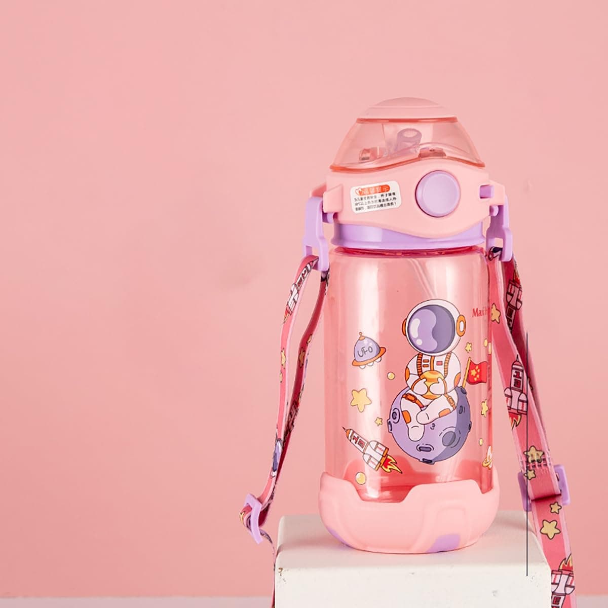 Liusu Kids Water Bottle with Straw,Toddlers Reusable Travel Water Bottle BPA-Free Leak-Proof Drinking Bottle for School Kids Girls Boys