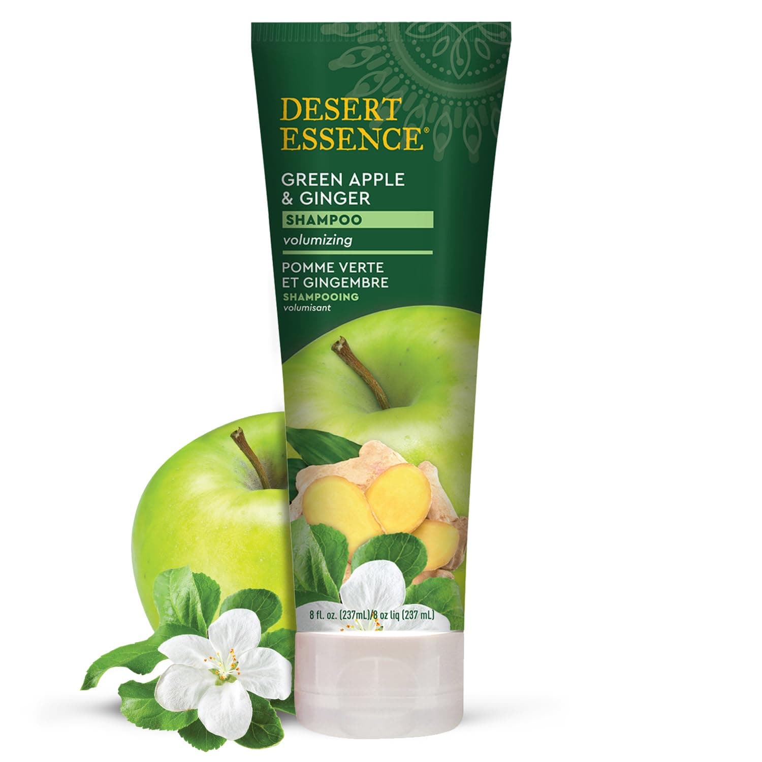 Desert Essence Shampoo (Green Apple & Ginger), 8.1 fl oz (237 ml)