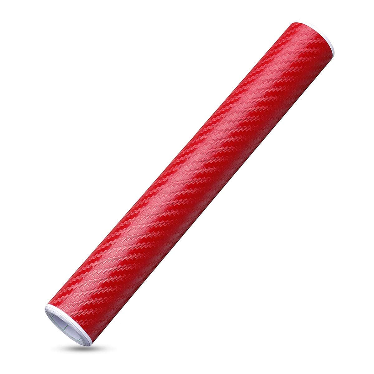 PeroFors 3D Carbon Fiber Car Sticker Vinyl Wrap Decal Sheet Roll Film DIY 127X20cm - Red