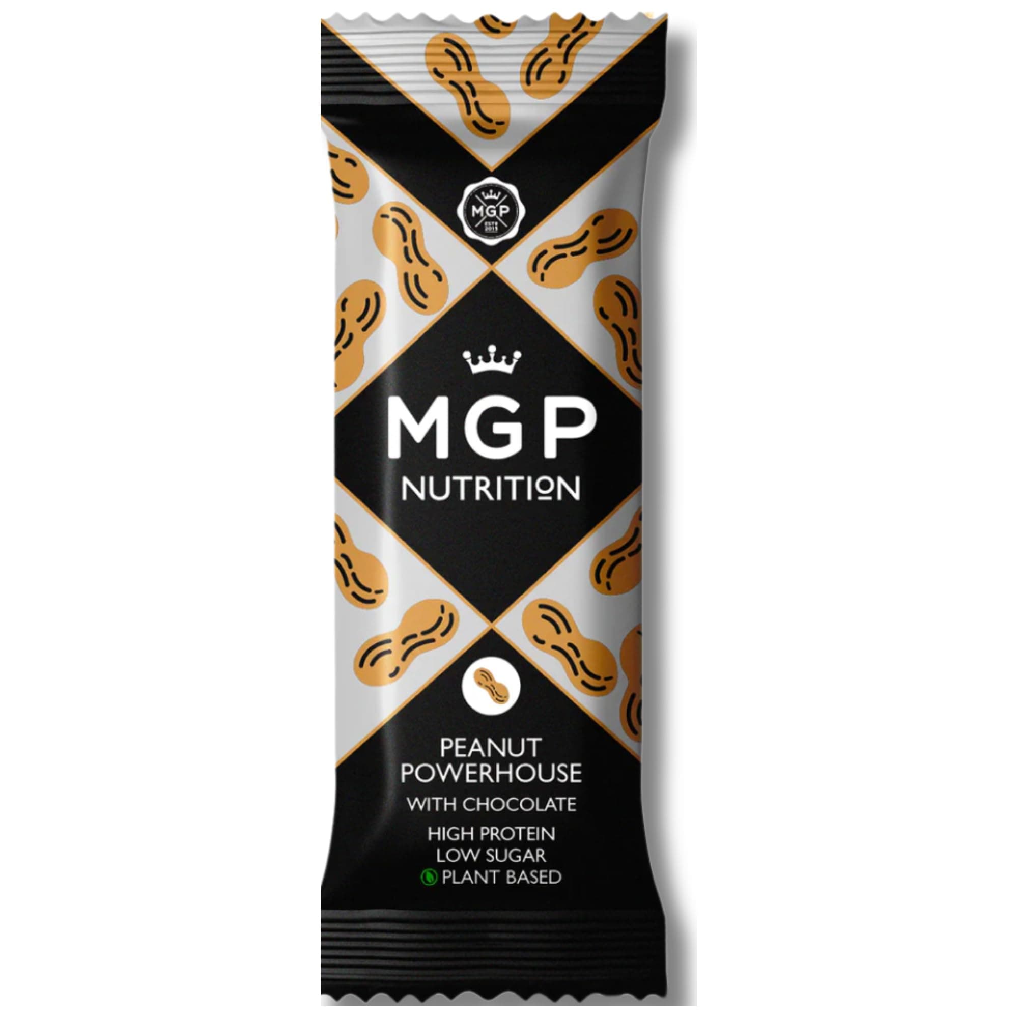 MGP Nutrition 12 Pack Peanut Powerhouse Nutritional Protein Bars - High Protein, Low Sugar, Vegan Friendly, Plant Based - Healthy & Delicious Energy Snack Bars, with Chocolate