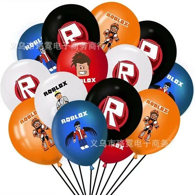 10pcs Roblox Boy Themed Latex and Foil Party Balloons Birthday Decorations