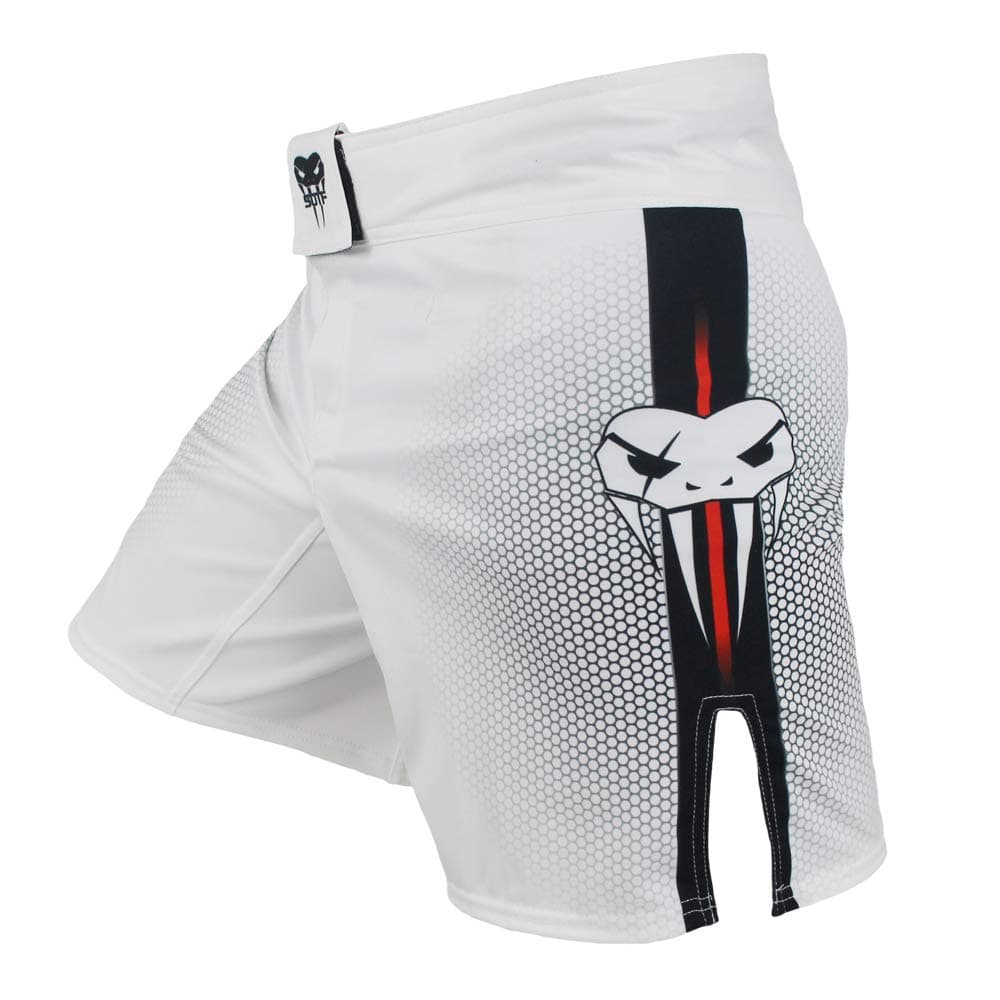 Boxing Shorts for Men Training Fight Shorts Men MMA BJJ Shorts No Gi White XL Waist 36.2-38.5 inch