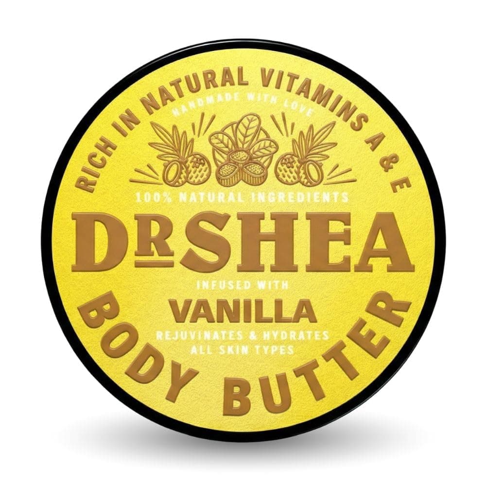 Whipped Vanilla Body Butter (200ml) - Intense 24H Hydration & Firming Glow - 100% Natural Raw Shea Butter & Almond Oil - Warm Vanilla Scent - Vegan Skincare for Dry Skin
