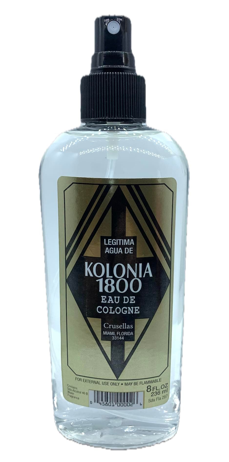Legitima Agua de Kolonia 1800 Natural Pump Spray Cologne 8 Fl. Oz.