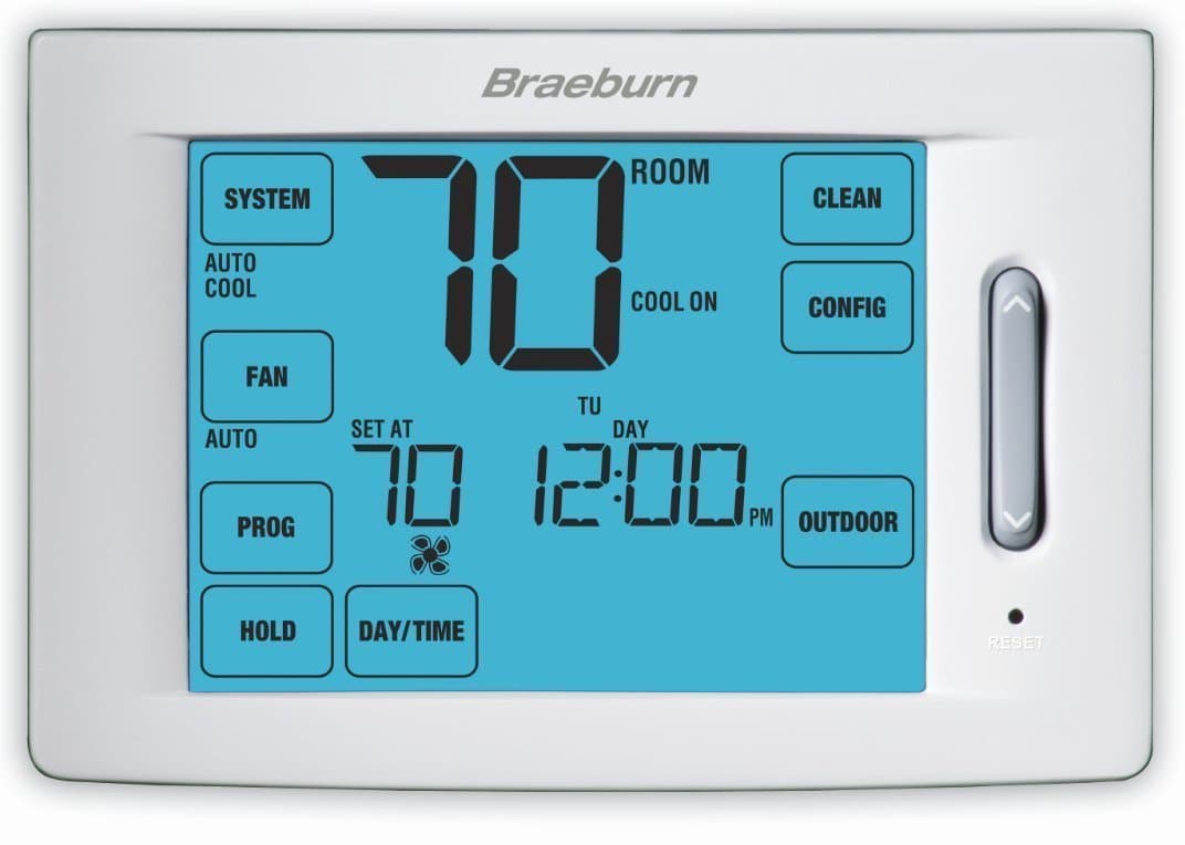 Braeburn6100 Touchscreen Hybrid Universal 7, 5-2 Day or Non-Programmable 1H / 1C