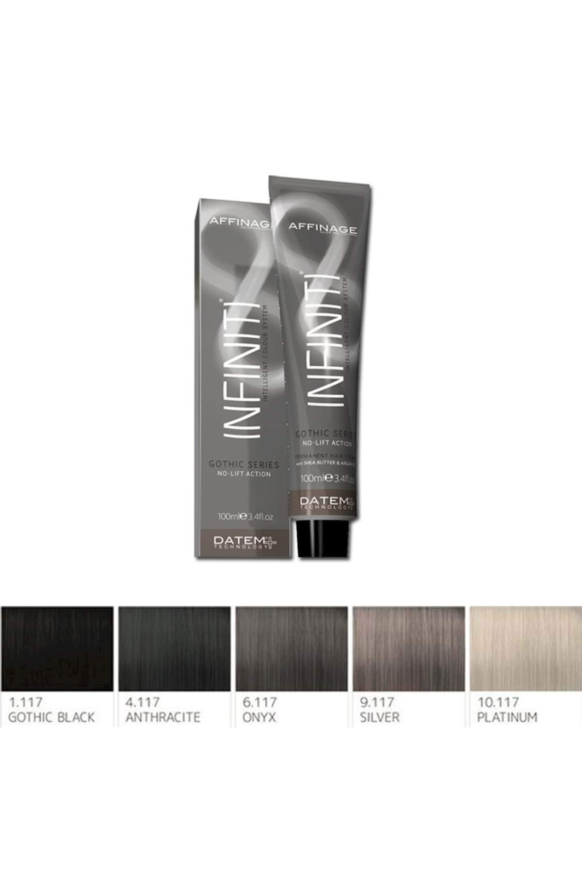 AFFINAGE Infiniti Gothic Grey Series Permanent Hair Colour 6.117 Onyx