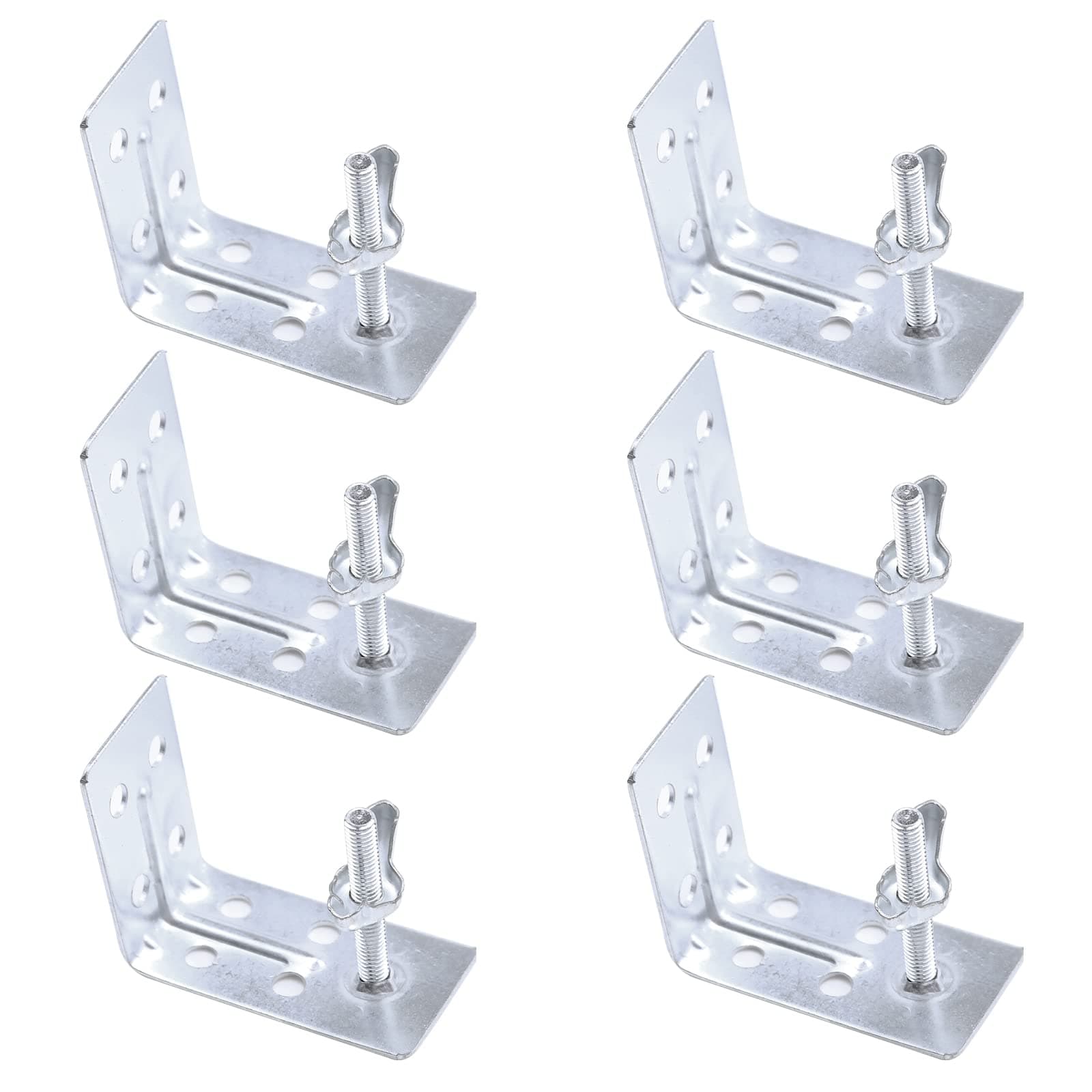 MY MIRONEY 6-Pack Roman Shade Brackets Mounting L Bracket and Wingnut Wall Mount Brackets for Inside, Ceiling or Wall Mount Roman Fold Shade