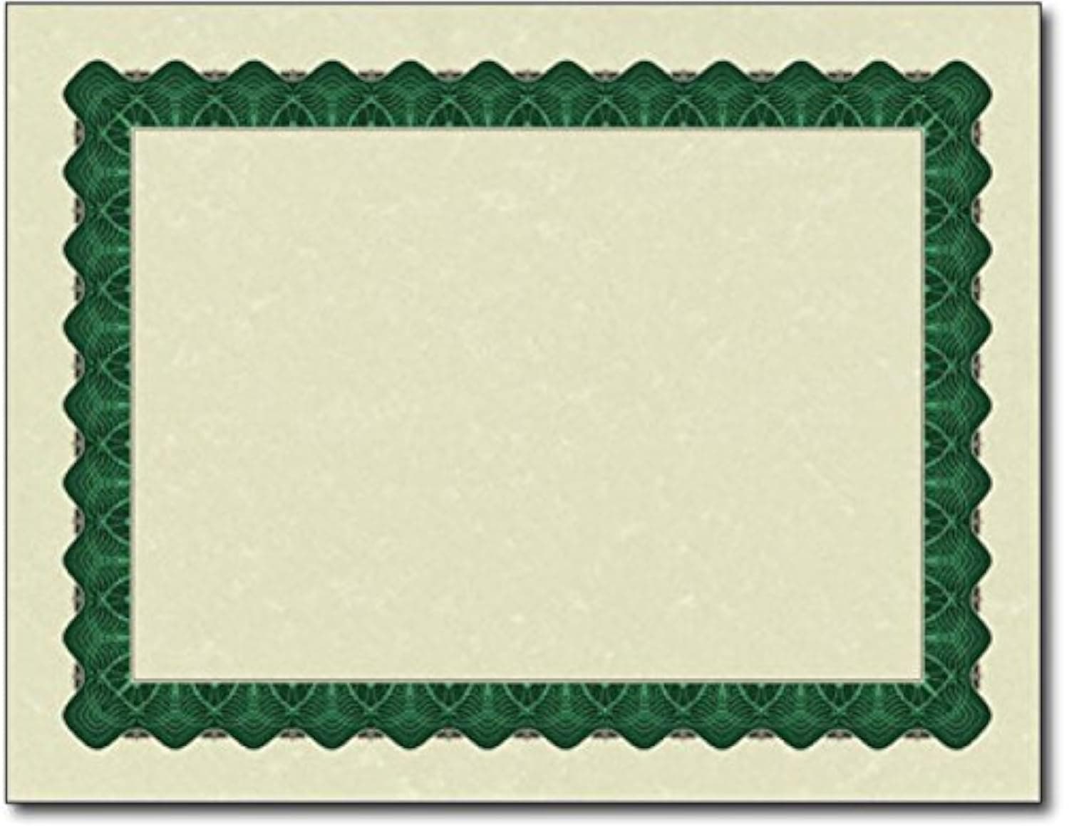 Desktop Publishing Supplies Metallic Border Parchment Certificate Paper - 250 Certificates - 8 1/2" x 11" - Premium Printable Blank Certificates (Green)