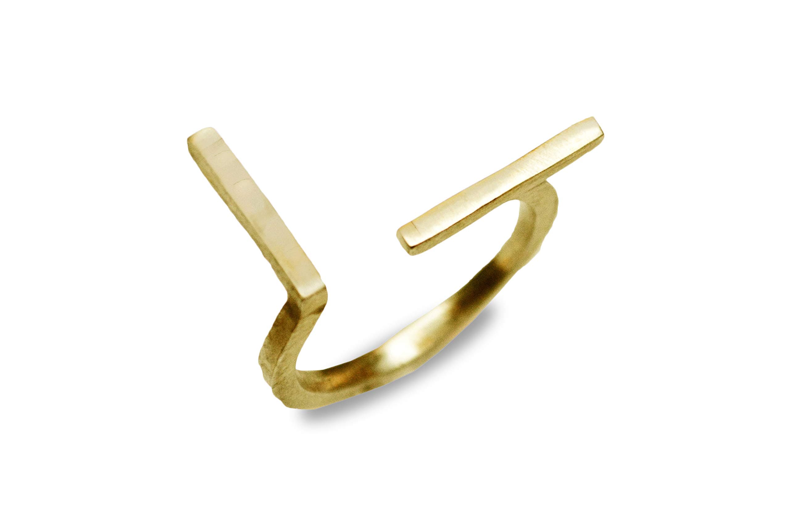 Shizing Geometric Design Gold Plated Rings for Women - Handcrafted Cuff Ring for Women - Boho Rings and Formal Rings - Choose Your Size