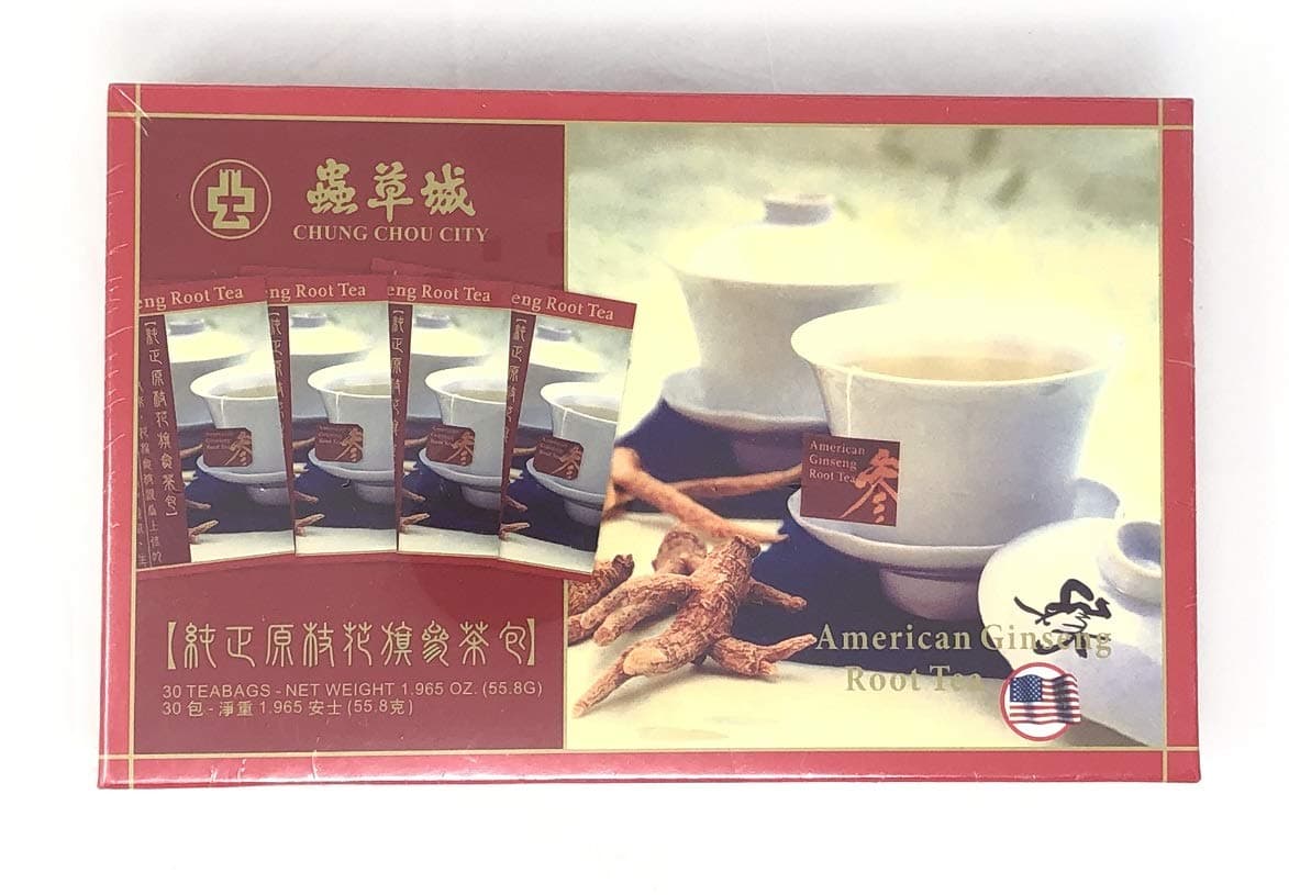 蟲草城 純正美國原枝花旗參茶包 30包裝 / Chung Chou City Pure American Original Ginseng tea 30 bags package
