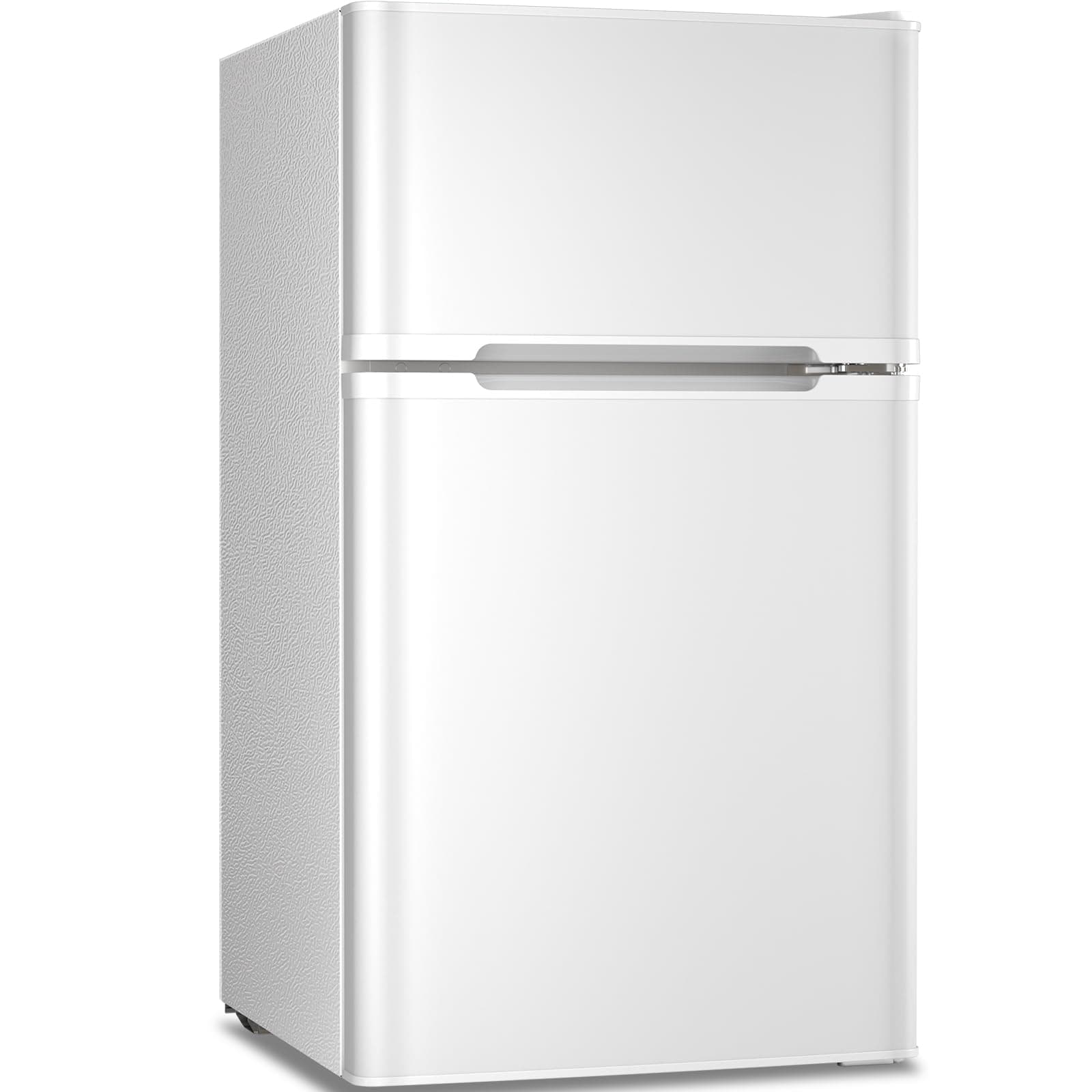 Compact Refrigerator,3.2 Cu.Ft. Mini Separate Freezer Double 2-Door,Adjustable Removable Shelves for Basement,Apartment,Dorm,Office,WHITE