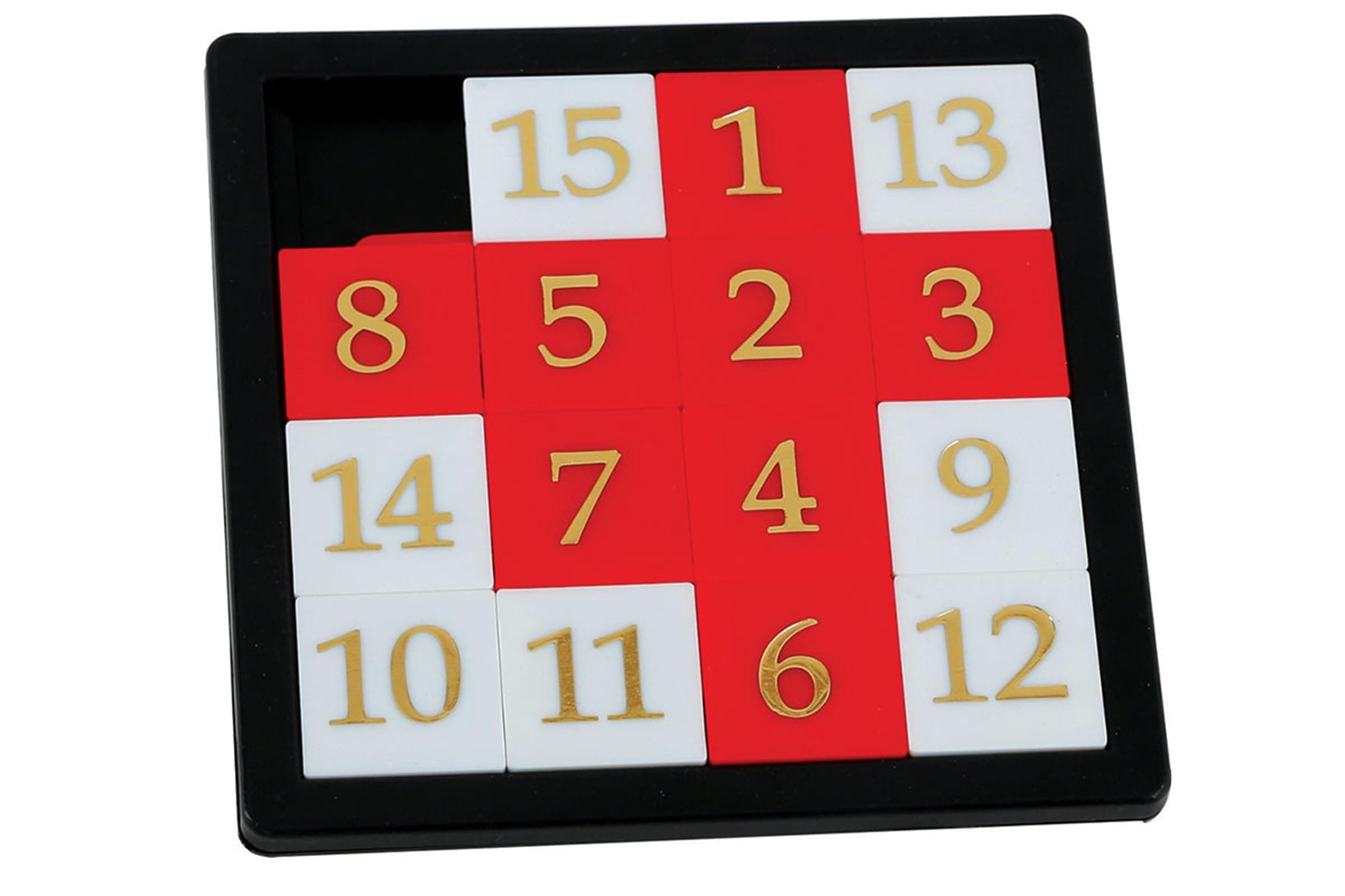 GOWI 360-74 Sliding Puzzle XXL Logic Toy, Black/red