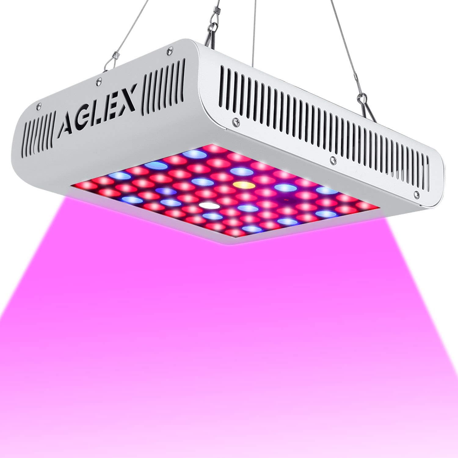 AGLEX LED Grow Light 600W, Full Spectrum Reflector Series LED Plant Grow Light with UV & IR, Veg and Bloom Switch for Indoor palnts (64pcs LEDs)