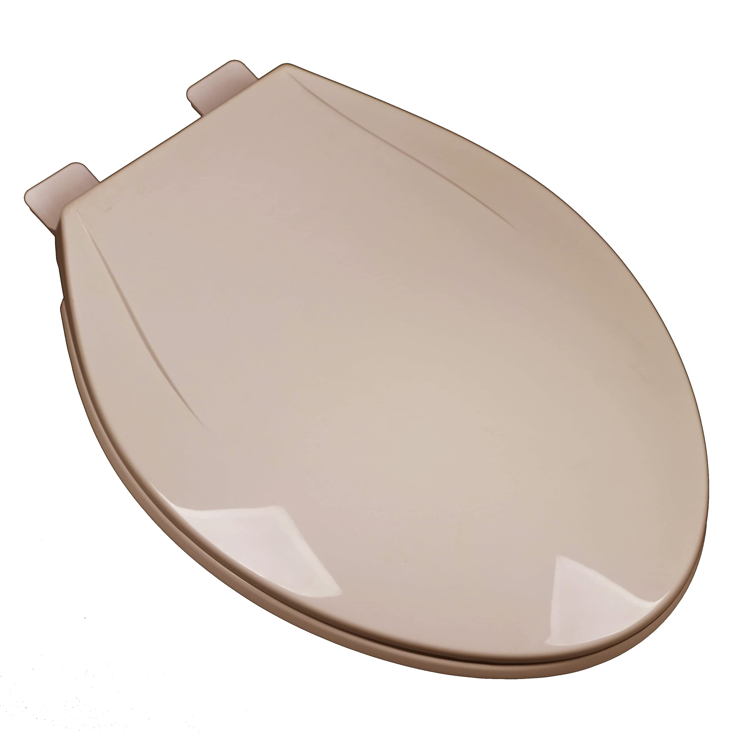Bath Décor 2Q1E6-30 Builder Grade Slow Close Plastic Toilet Seat with Vari Adjust Lok-Down R'N'C Hinge and Quik-Lok Mounting Hardware, Elongated, Fawn Beige