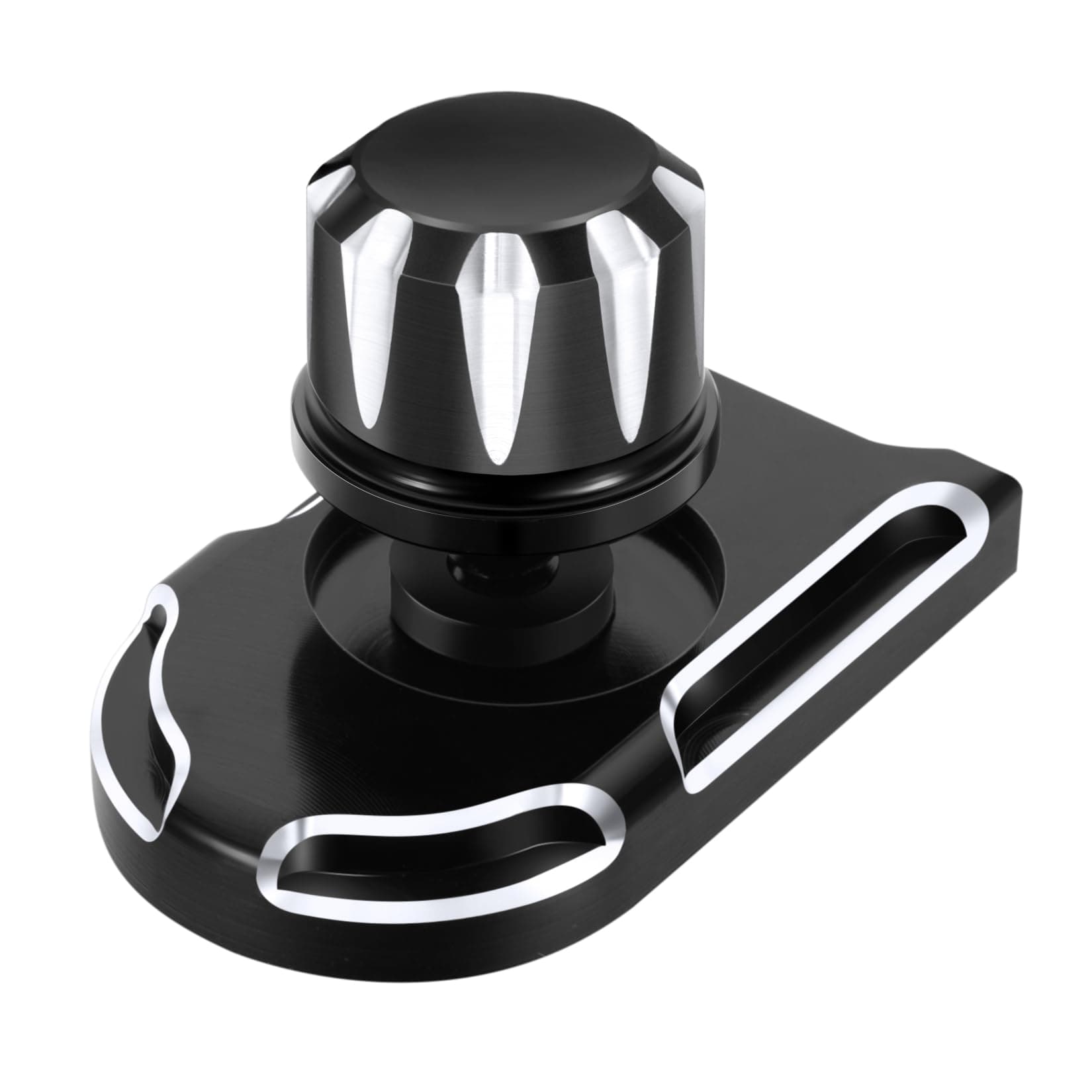 Amazicha Black Knurled Stainless Steel Screw Seat Bolt with Knob Cover Tab Compatible for Harley Davidson Touring 1996-2025