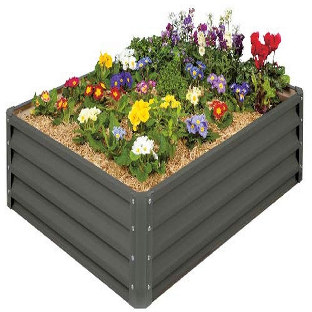 StratcoLG-18424 Raised Garden Bed, Metal, Slate Gray
