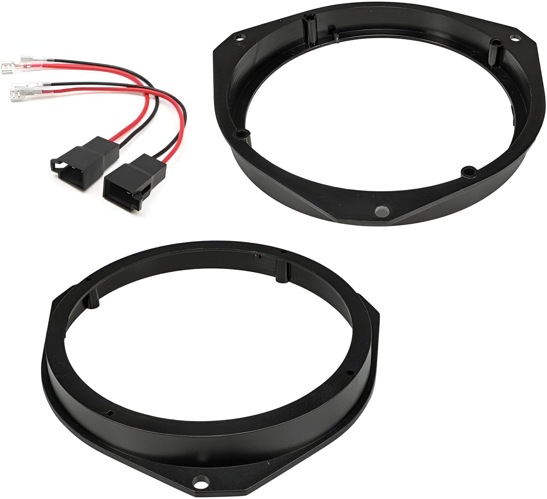 Sound-way Spacer rings adapters and harness kit for 6.5" inch / 165 mm speakers compatible with Fiat, Lancia, Alfa Romeo, Vauxhall, Ford, Peugeot, Citroen, Iveco