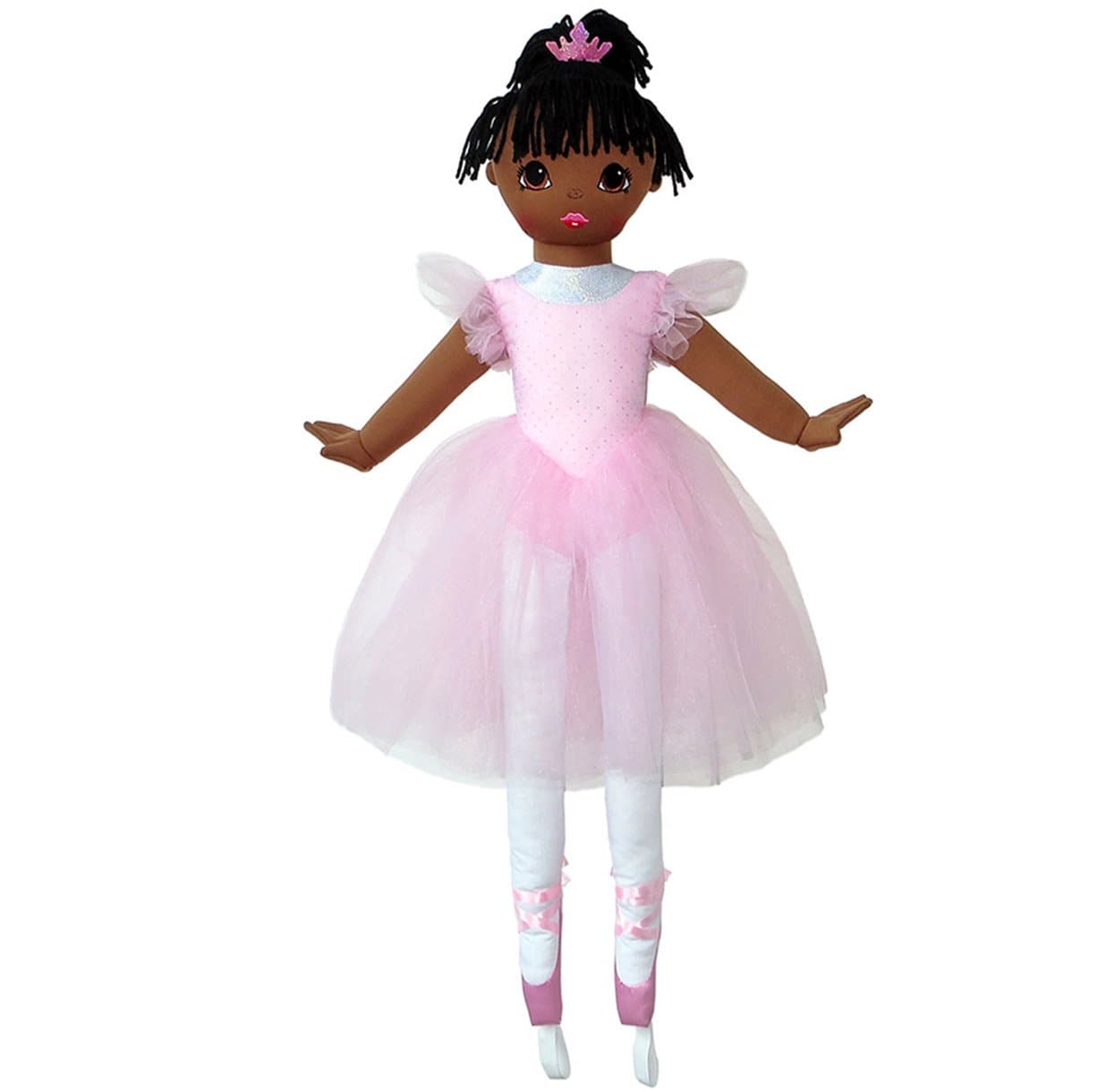 Anico Well Made Play Doll for Children La Bella Ballerina, African American, 36" Tall, Pink