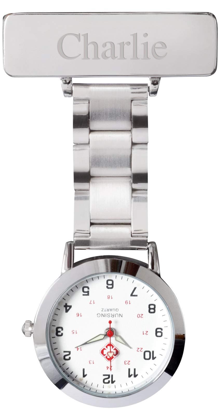 Posh Latitude Nurses Fob Watch Clip-on Hanging Medical Pocket Watch Men Women Quartz Hanging Doctor Pocket Watches Nurses Watch with Gift Box