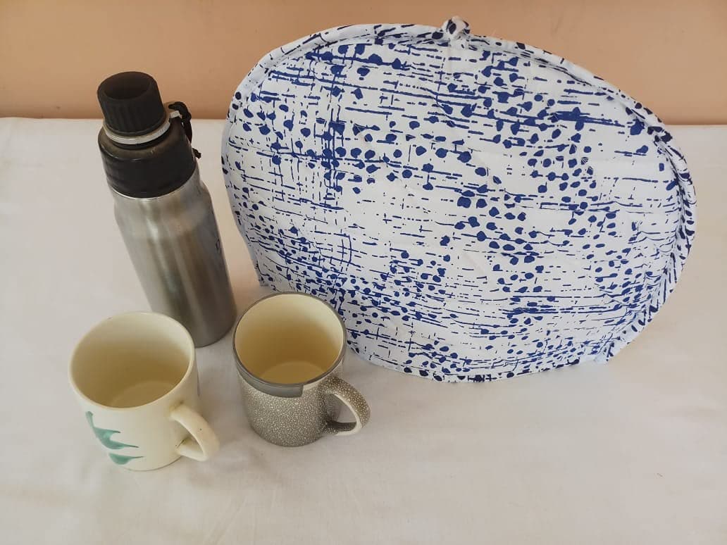 Kalap Mandala Tea Cozy Cover Shibhori Hand Winter Tea Cozy Cotton Tea Kettle Warmer Pot Cover Hot Coffee Cover Handamde Kitchen Décor