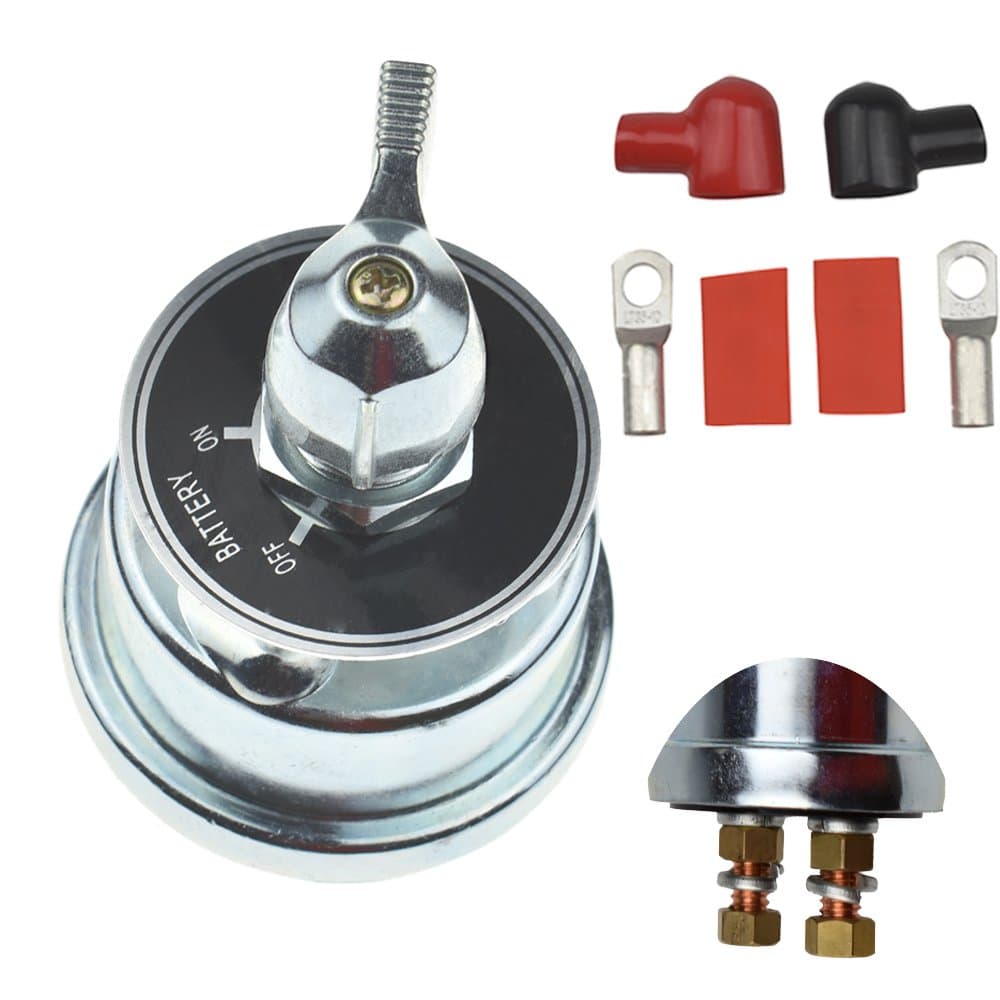 High Current Master Battery Disconnect Isolator Switch with Face Plate Heavy-Duty 2 Post Kit for Marine Boat Car Rv ATV Vehicles
