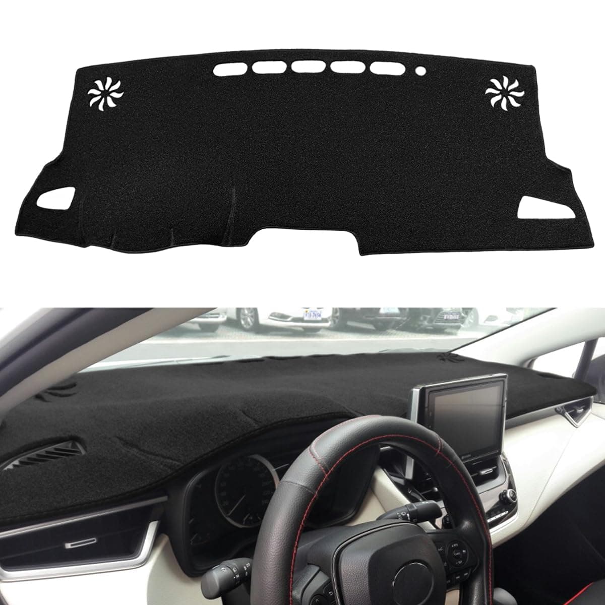 Dash Cover Mat Custom Fit for Toyota Corolla Hatchback Cross Hybrid/GR Corolla 2020 2021 2022 2023 2024 2025 2026, Dashboard Cover Pad Carpet Protector F93