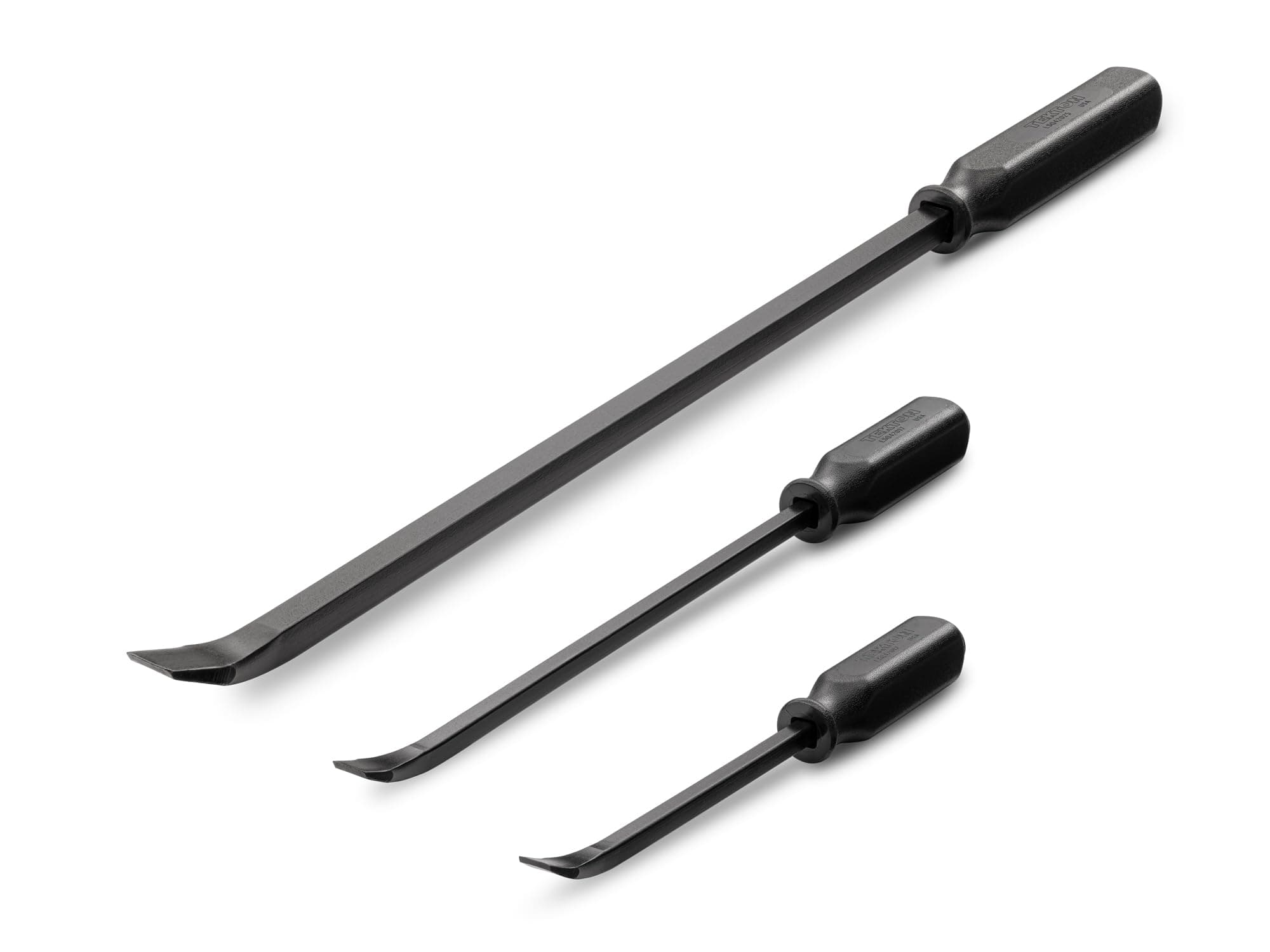 Angled Tip Handled Pry Bar Set with Striking Caps, 3-Piece (12, 17, 25-Inch) | LSQ42103