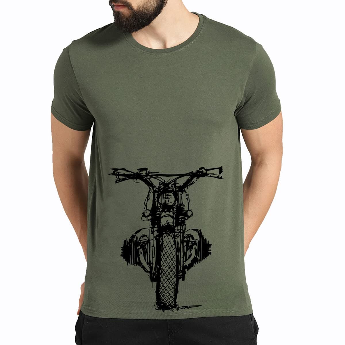 WILDSTARetro Motorcycle Printed T Shirt for Men Rider Tshirt | Biker T-Shirt | 100% Cotton T Shirt