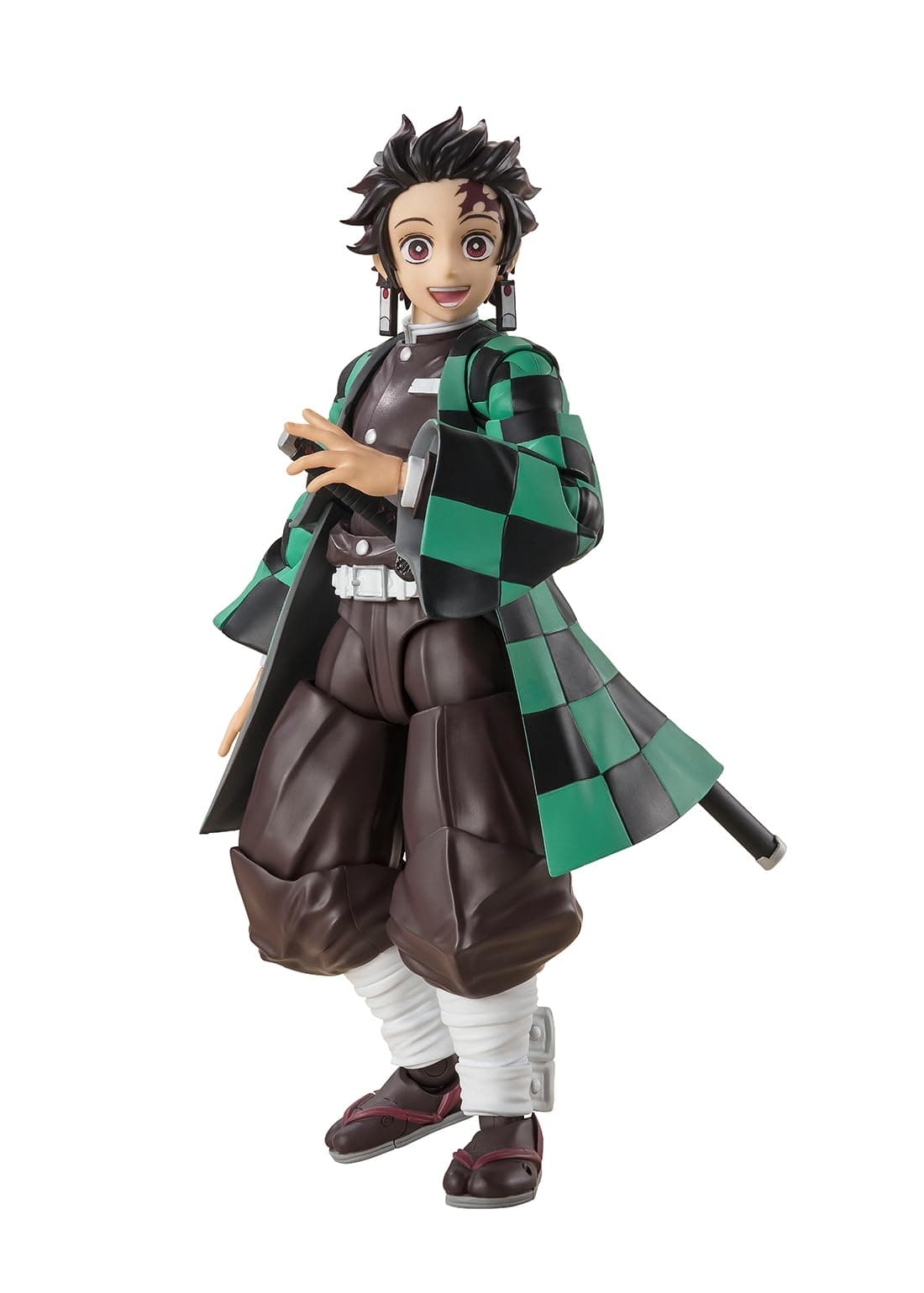 TAMASHII NATIONS S.H. Figuarts Demon Slayer Tanjiro Kamado Figurine, Approx. 5.5 inches (140 mm), PVC & ABS, Paintable Articulated Figure