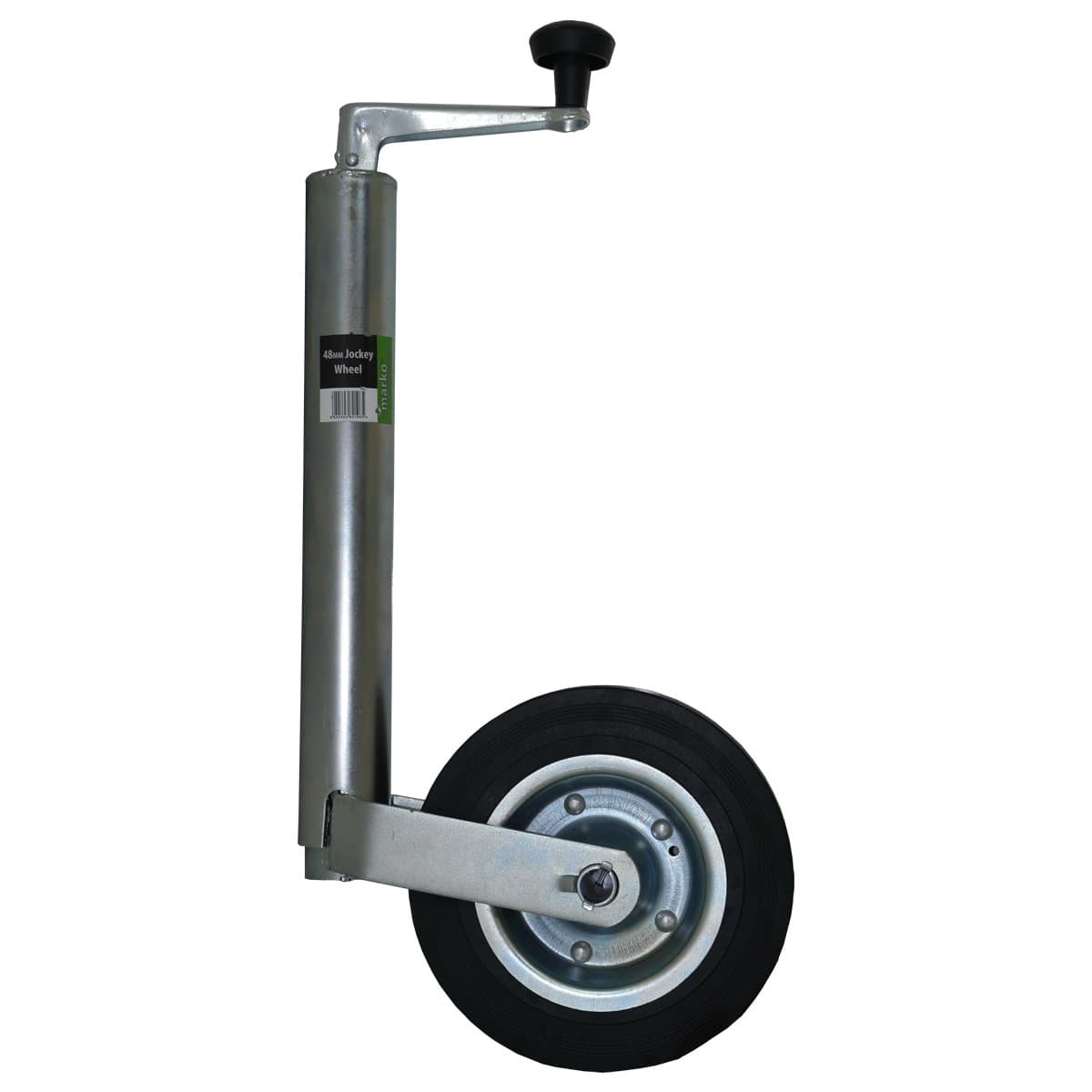 Marko Tools48mm Jockey Wheel Camping Trailer Caravan Galvanized Puncture Proof Solid Rubber